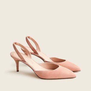J.Crew Women's Colette slingback pumps in suede Size 5.5